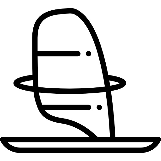 windsurfingu Basic Miscellany Lineal ikona