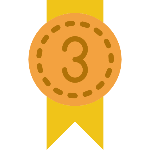 Bronze medal Basic Miscellany Flat icon