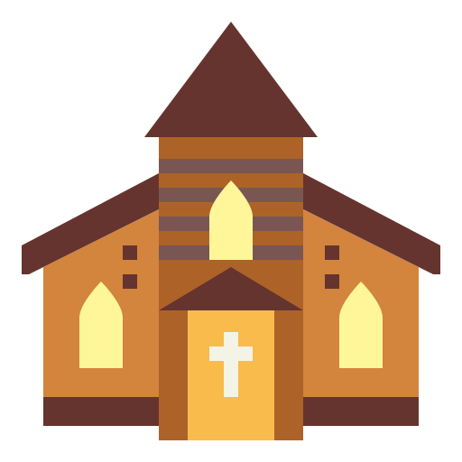 교회에 Smalllikeart Flat icon