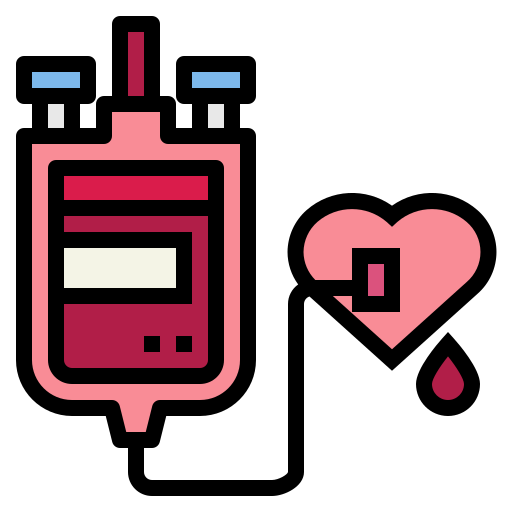 donazione di sangue Smalllikeart Lineal Color icona