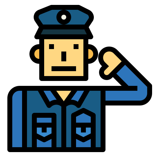 policjant Smalllikeart Lineal Color ikona