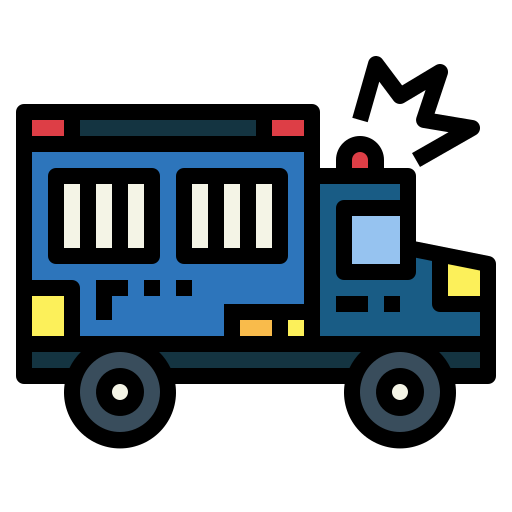 감옥 버스 Smalllikeart Lineal Color icon
