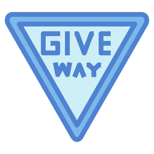 Give way Generic Blue icon