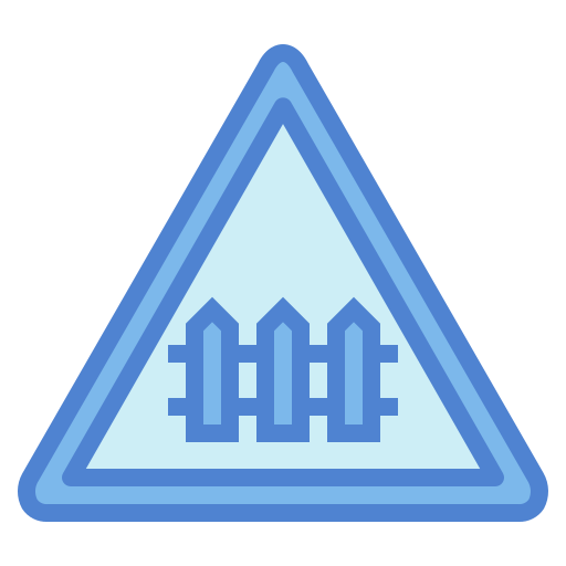 Level crossing Generic Blue icon