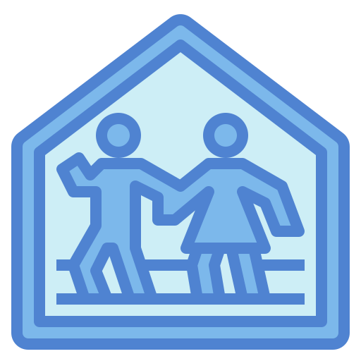 Pedestrian crossing Generic Blue icon