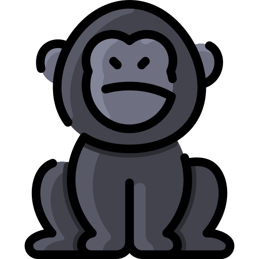 gorilla Vitaliy Gorbachev Lineal Color icon