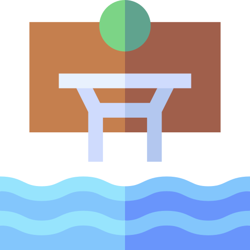 Water basketball Basic Straight Flat icon