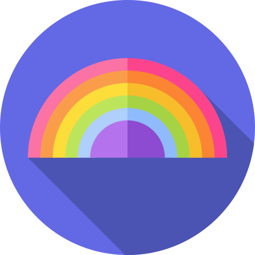 arcoíris Flat Circular Flat icono