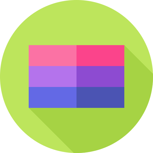 bisexual Flat Circular Flat icono