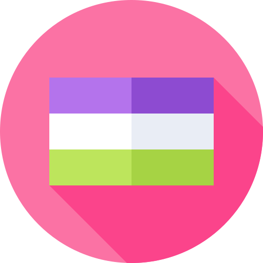 genderqueer Flat Circular Flat icona