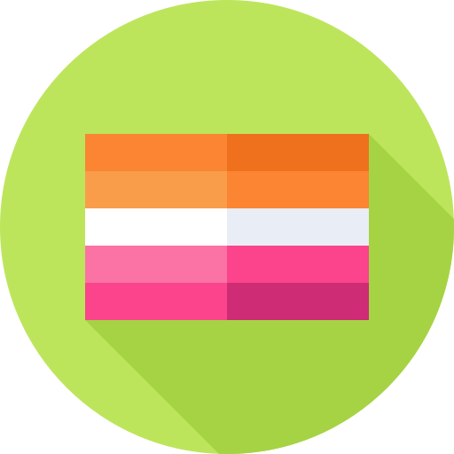 lesbianas Flat Circular Flat icono