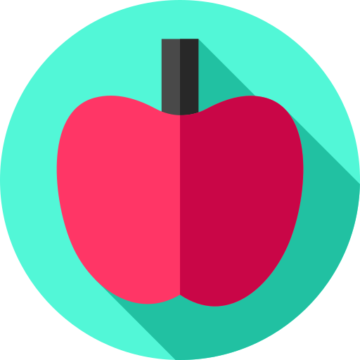 사과 Flat Circular Flat icon