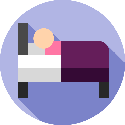 寝る Flat Circular Flat icon