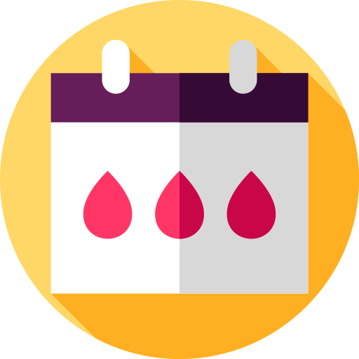 menstruatie Flat Circular Flat icoon