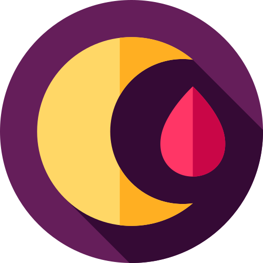 miesiączka Flat Circular Flat ikona