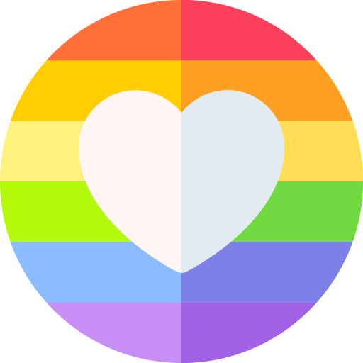 Rainbow flag Basic Rounded Flat icon