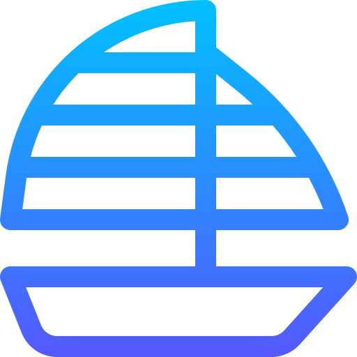 bateau à voile Basic Gradient Lineal color Icône