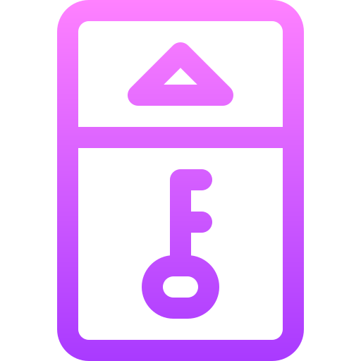 Keycard Basic Gradient Lineal color icon