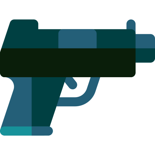 pistola Basic Rounded Flat Ícone