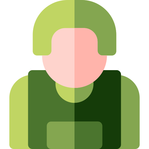 soldaat Basic Rounded Flat icoon