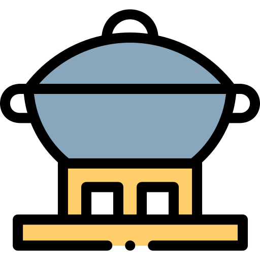 Cooking pot Detailed Rounded Lineal color icon