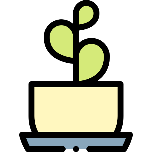 Flower pot Detailed Rounded Lineal color icon