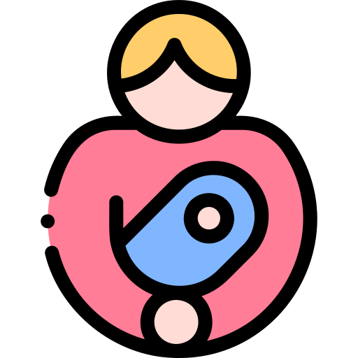 Maternity Detailed Rounded Lineal color icon