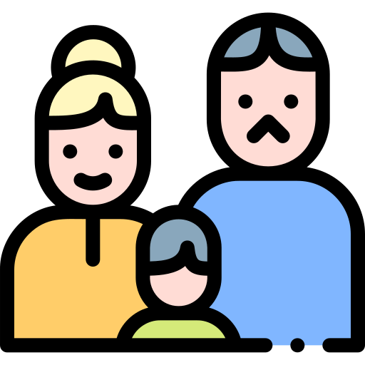 familie Detailed Rounded Lineal color icon