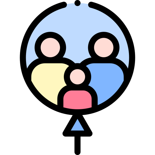 バルーン Detailed Rounded Lineal color icon