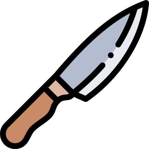 coltello da macellaio Detailed Rounded Lineal color icona