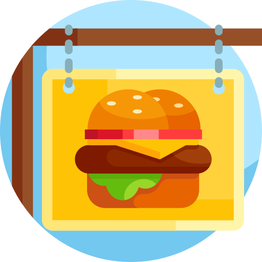 hamburger Detailed Flat Circular Flat icona