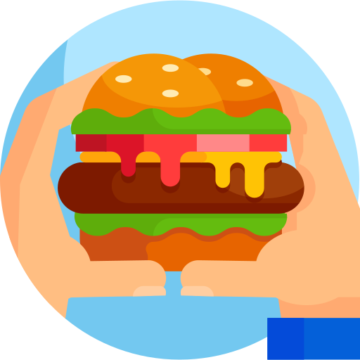 hamburger Detailed Flat Circular Flat icona
