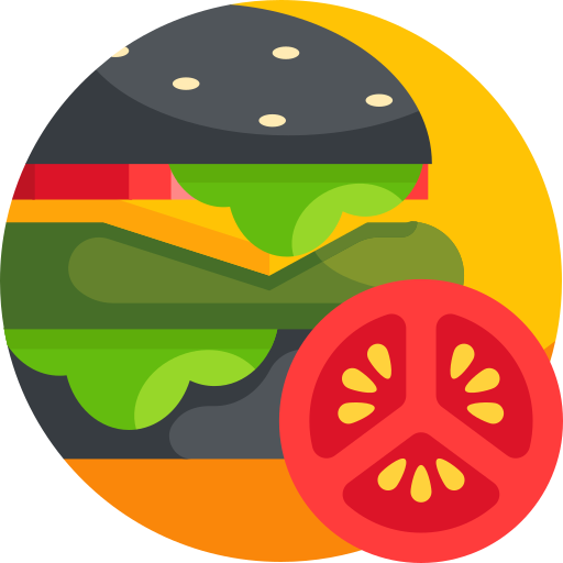 wegański burger Detailed Flat Circular Flat ikona