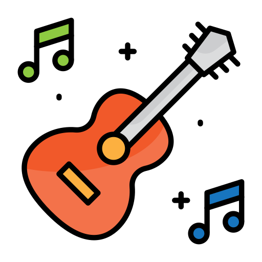 Acoustic guitar Generic Outline Color icon
