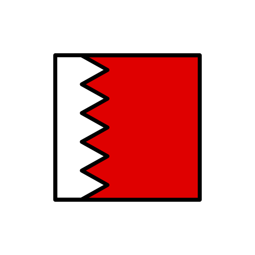 bahréin Generic Outline Color icono