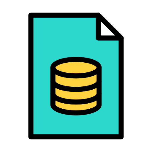 datenbank Vector Stall Lineal Color icon