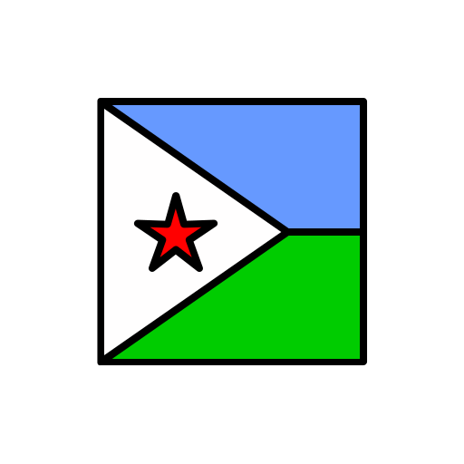 gibuti Generic Outline Color icona