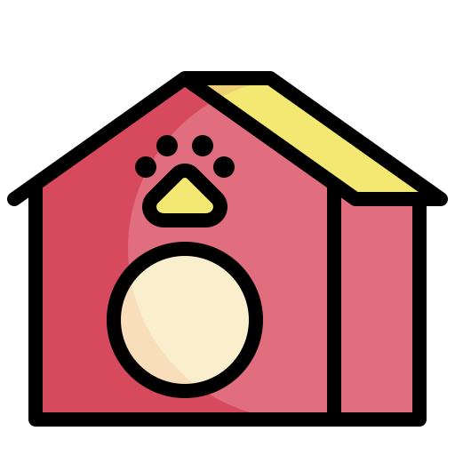 dom dla zwierząt Generic Outline Color ikona
