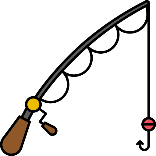 Fishing rod Generic Thin Outline Color icon