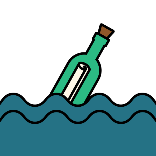 Message in a bottle Generic Thin Outline Color icon