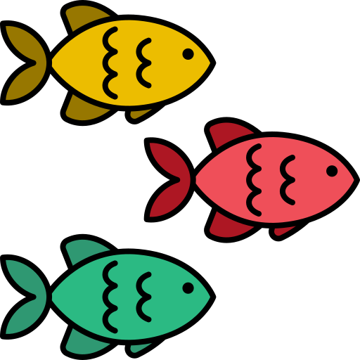 물고기 Generic Thin Outline Color icon