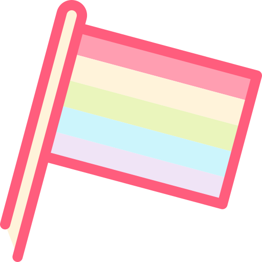 tęczowa flaga Detailed color Lineal color ikona