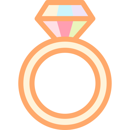 指輪 Detailed color Lineal color icon