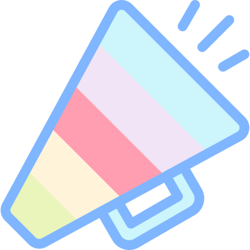 メガホン Detailed color Lineal color icon
