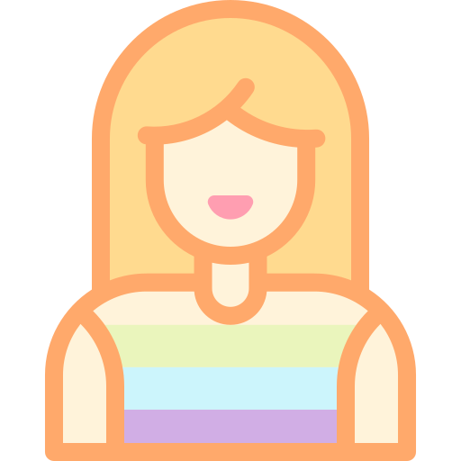 女性 Detailed color Lineal color icon
