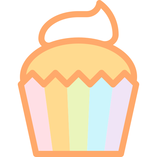 컵케익 Detailed color Lineal color icon