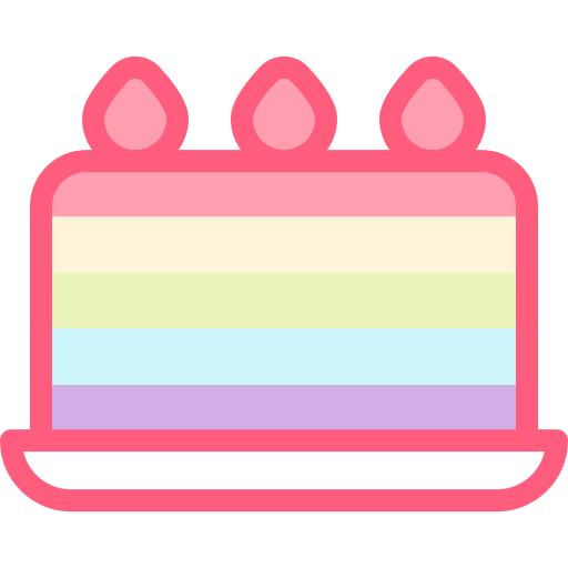 kuchen Detailed color Lineal color icon