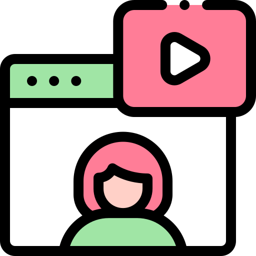 youtuber Detailed Rounded Lineal color icon