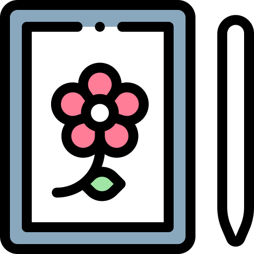 タブレット Detailed Rounded Lineal color icon