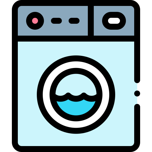 세탁기 Detailed Rounded Lineal color icon